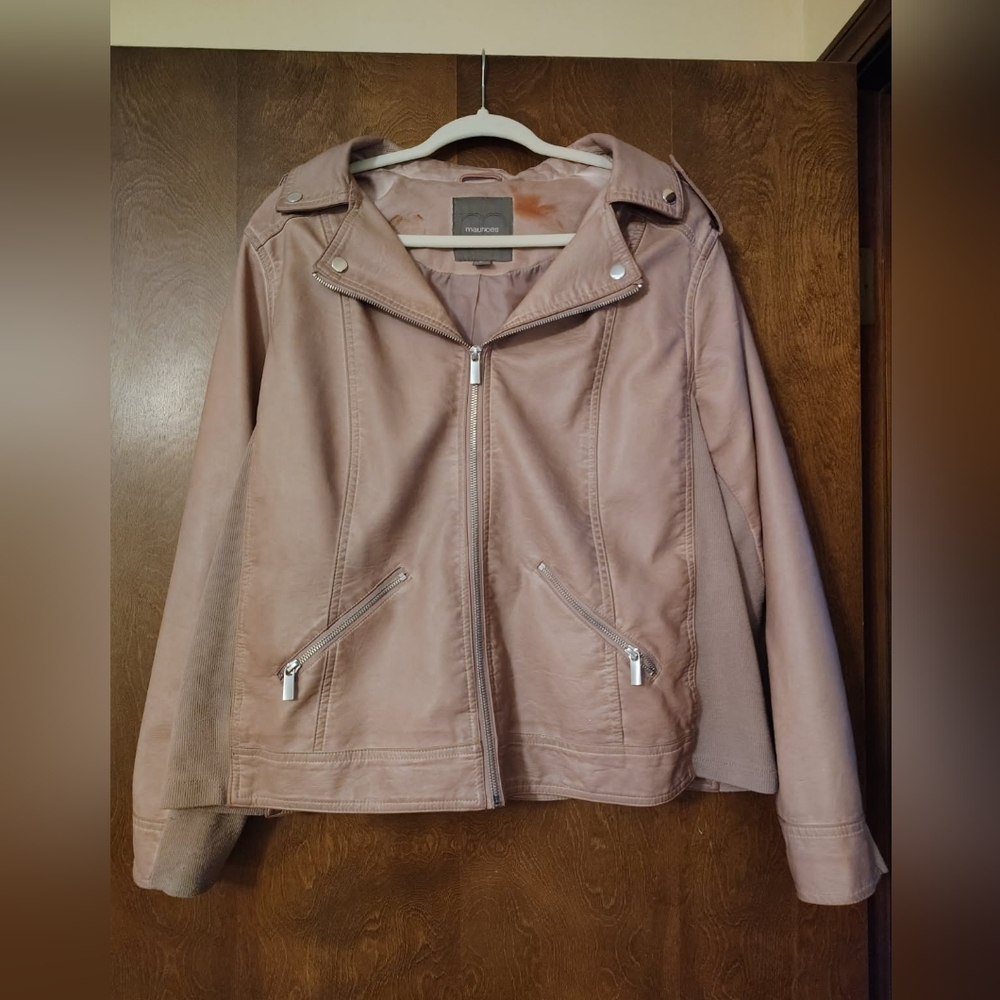 Maurices Women's Blush Leather Jacket